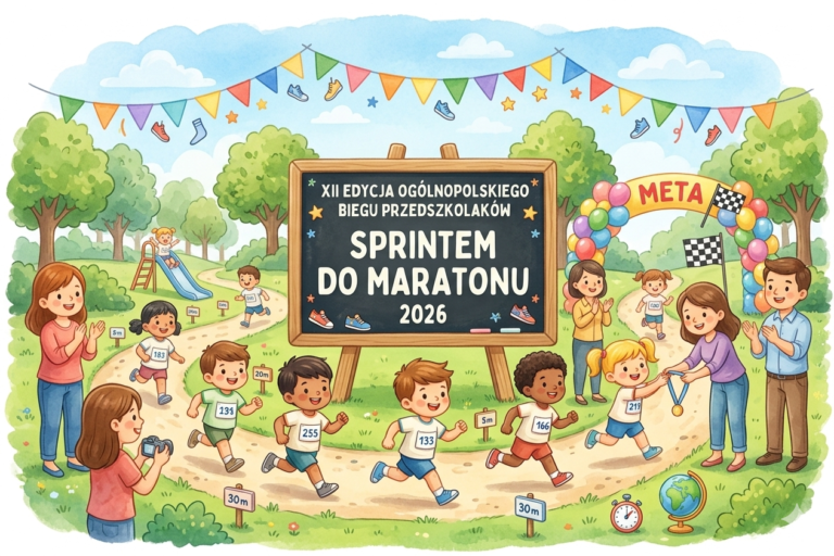 XII Edycji Ogólnopolskiego Biegu Przedszkolaków „Sprintem do&nbsp;maratonu 2026”